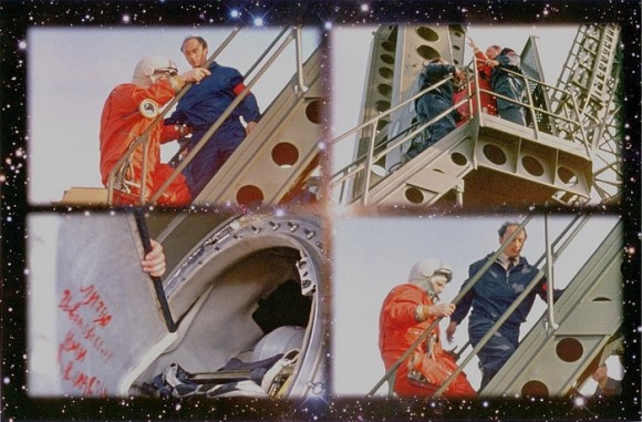 Гагарин поднимается на борт корабля «Восток-1»